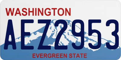 WA license plate AEZ2953