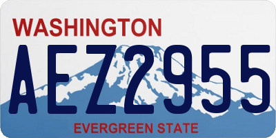 WA license plate AEZ2955