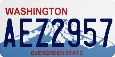WA license plate AEZ2957