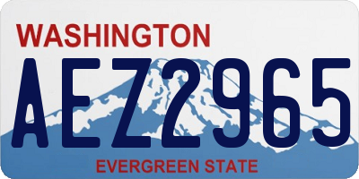 WA license plate AEZ2965