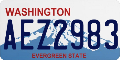 WA license plate AEZ2983
