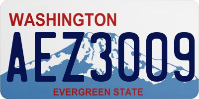WA license plate AEZ3009