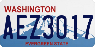 WA license plate AEZ3017