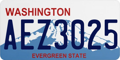 WA license plate AEZ3025