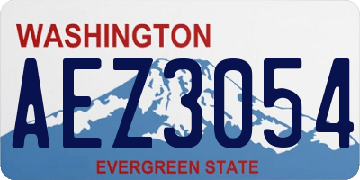 WA license plate AEZ3054