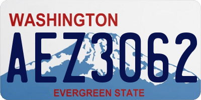 WA license plate AEZ3062