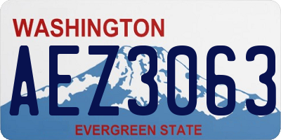WA license plate AEZ3063