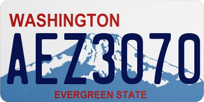 WA license plate AEZ3070
