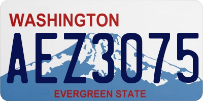 WA license plate AEZ3075