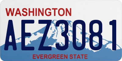 WA license plate AEZ3081