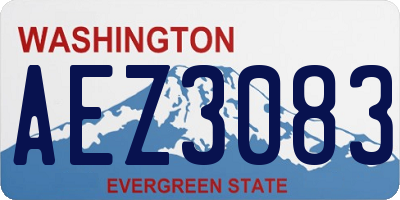 WA license plate AEZ3083