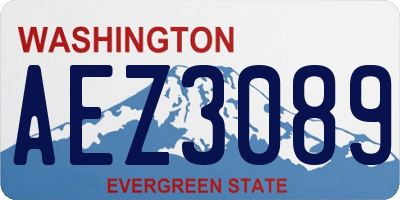 WA license plate AEZ3089