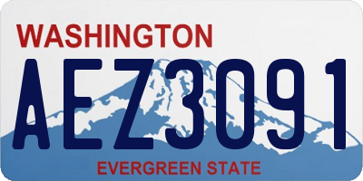 WA license plate AEZ3091