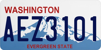 WA license plate AEZ3101