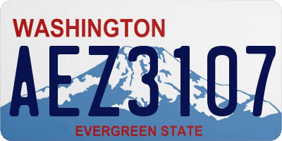 WA license plate AEZ3107