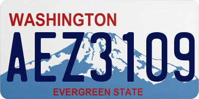 WA license plate AEZ3109