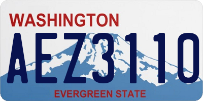 WA license plate AEZ3110