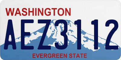 WA license plate AEZ3112