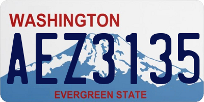 WA license plate AEZ3135