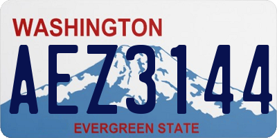 WA license plate AEZ3144