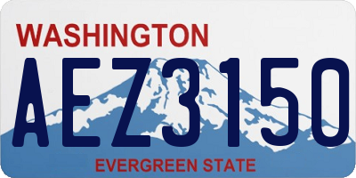 WA license plate AEZ3150