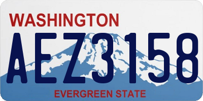WA license plate AEZ3158