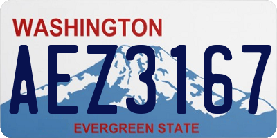 WA license plate AEZ3167