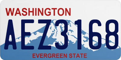 WA license plate AEZ3168