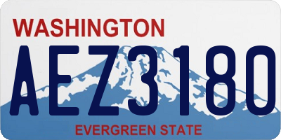 WA license plate AEZ3180