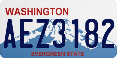 WA license plate AEZ3182