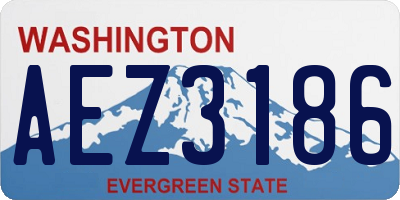 WA license plate AEZ3186