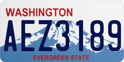 WA license plate AEZ3189