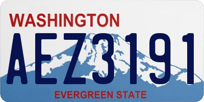 WA license plate AEZ3191