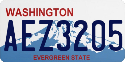WA license plate AEZ3205