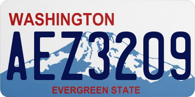 WA license plate AEZ3209