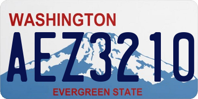 WA license plate AEZ3210