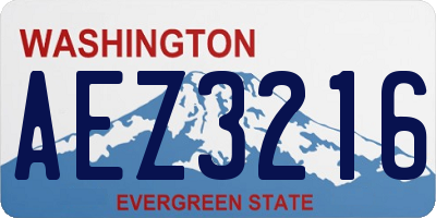 WA license plate AEZ3216
