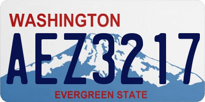 WA license plate AEZ3217
