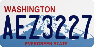 WA license plate AEZ3227