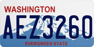 WA license plate AEZ3260