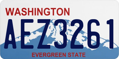 WA license plate AEZ3261