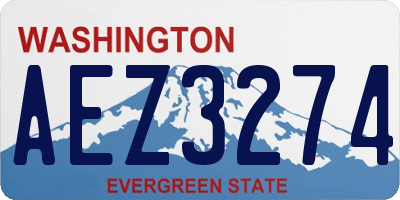 WA license plate AEZ3274