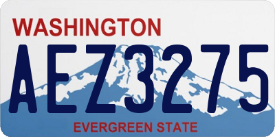 WA license plate AEZ3275