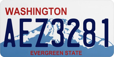 WA license plate AEZ3281