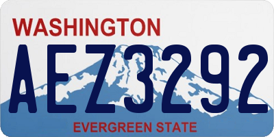 WA license plate AEZ3292