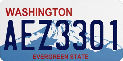 WA license plate AEZ3301