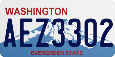 WA license plate AEZ3302