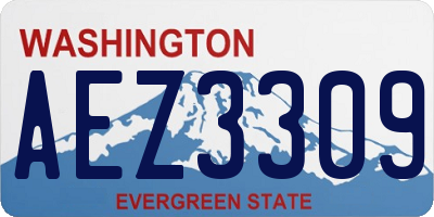 WA license plate AEZ3309