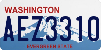 WA license plate AEZ3310