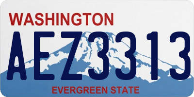 WA license plate AEZ3313